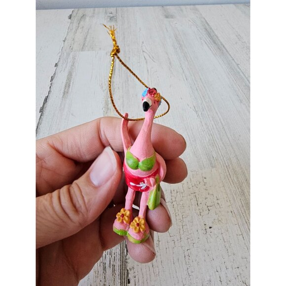 Mini flamingo bird ornament summer hula tropical - Picture 8 of 9